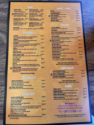 Menu photo 1 Frida’s Honolulu, HI Menu photo 1 Frida’s Honolulu, HI