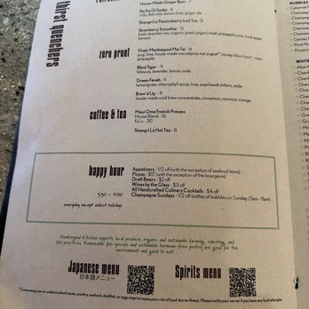 Monkeypod Kitchen - Menu happy hour - Tacos Near Me - Honolulu, Hawaii