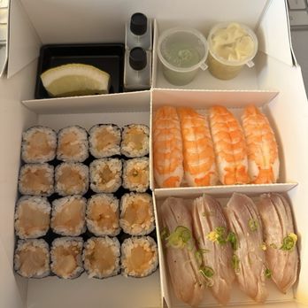 Masa Beverly Hills - Spicy scallop roll, shrimp sushi, albacore sushi - Food Delivery Services Near Me