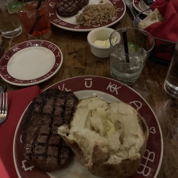 Pioneer Saloon - Ribeye with potato and filet with rice - Steakhouses Near Me - Ketchum, Idaho Pioneer Saloon - Ribeye with potato and filet with rice - Steakhouses Near Me - Ketchum, Idaho