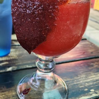 Mariscos El Pacifico Fallbrook - Large Strawberry margarita with tamarindo $14 - Mexican Near Me - Fallbrook, California