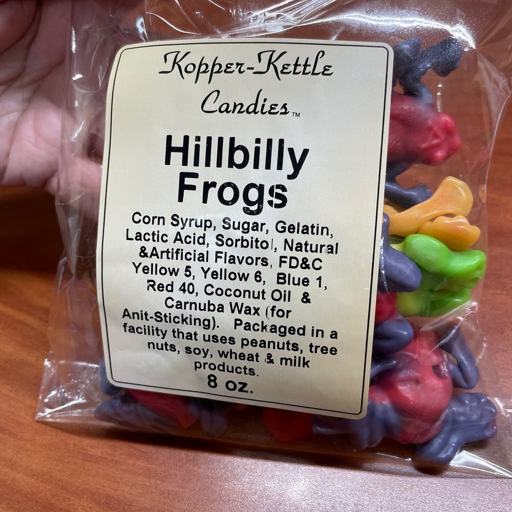 Kopper-Kettle Candies - Hillbilly frog gummies. - Candy Stores Near Me - Van Buren, Arkansas Kopper-Kettle Candies - Hillbilly frog gummies. - Candy Stores Near Me - Van Buren, Arkansas