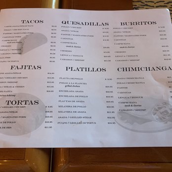 La Lupe Mexican Restaurant - Food Menu - Mexican Near Me - Pompano Beach, Florida