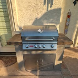 BBQ Repair Pros - New BULL BBQ ISLAND with ANGUS NG Grill installation by BBQ REPAIR PROS - San Diego's premier Outdoor Kitchen / BBQ Grill Experts.