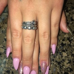Z Nails Spa & Beauty - Gel powder full set stiletto shape & Gel polish.