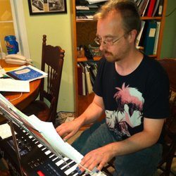 Sykes Piano Studio - Bill preparing his composition for recital.