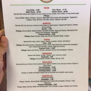 Green Ghost Tacos - Front of menu - Mexican Near Me - Ridgeland, Mississippi Green Ghost Tacos - Front of menu - Mexican Near Me - Ridgeland, Mississippi