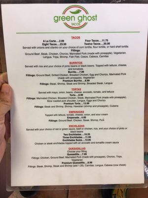 Menu photo 2 Green Ghost Tacos Ridgeland, MS
