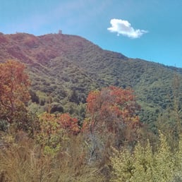 Mt. Umunhum and a puffy cloud Mt. Umunhum and a puffy cloud