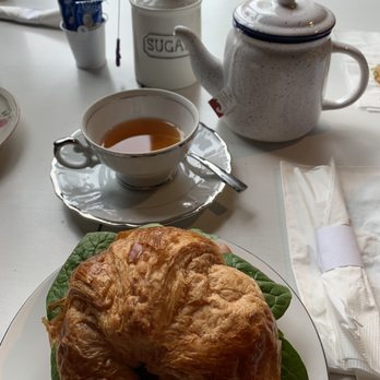 Lighthouse Cafe & Stuff - Turkey & Prosciutto Croissant sandwich & tea - Coffee & Tea Near Me - Columbia, South Carolina