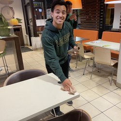 McDonald's - Pretty dirty so we took matters into our own hands