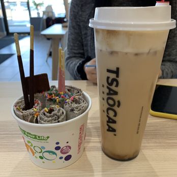 Tsaocaa - Ice cream roll and caramel bubble milk tea - Ice Cream & Frozen Yogurt Near Me - Indianapolis, Indiana
