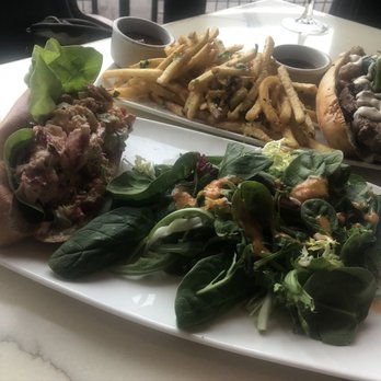 River House at Odette's - Amazing lunch - lobster roll with salad and steak au-jus with truffle fries. - Hotels Near Me - New Hope, Pennsylvania