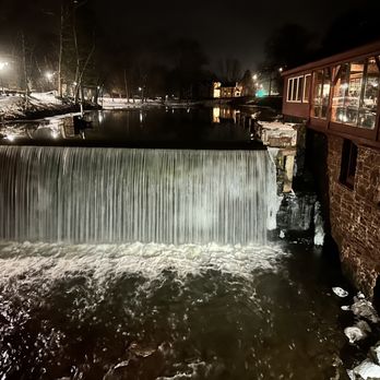 Millwright's - Waterfall view from the bridge - New American Near Me - Simsbury, Connecticut