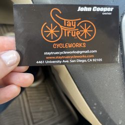 STAY TRUE CYCLEWORKS - Website and email - owner very helpful