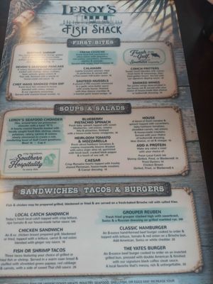 Menu photo 1 Leroy’s Fish Shack Punta Gorda, FL