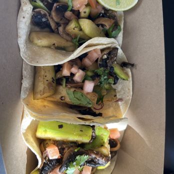 Taco & Ramen - GF Sautéed Zucchini and Mushroom Tacos (3) - Vegan Near Me - Philadelphia, Pennsylvania Taco & Ramen - GF Sautéed Zucchini and Mushroom Tacos (3) - Vegan Near Me - Philadelphia, Pennsylvania