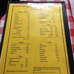 Benton's Crossroads Grill - Breakfast Menu