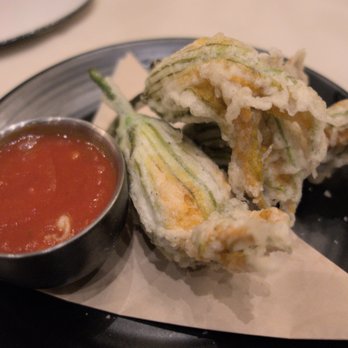Crossroads Kitchen - Fried stuffed squash blossoms - Vegan Near Me - Las Vegas, Nevada Crossroads Kitchen - Fried stuffed squash blossoms - Vegan Near Me - Las Vegas, Nevada