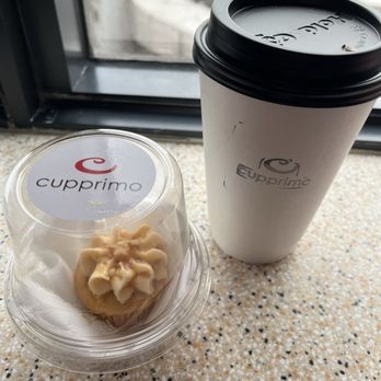 Cupprimo - Butterscotch mini cupcake and a mocha - Coffee & Tea Near Me - Austin, Texas Cupprimo - Butterscotch mini cupcake and a mocha - Coffee & Tea Near Me - Austin, Texas