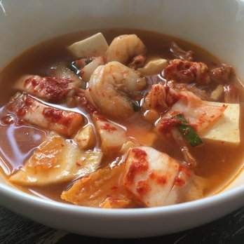 First Korean Market - Made my version of Korean shrimp, tofu, mushrooms, meat, and kimchi soup. Ate it with rice. Very spicy and yummy. - International Grocery Near Me - San Francisco, California