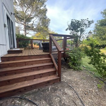 Farrar Construction: The Deck Specialist - Finished new back deck after sanding and refinished. - Decks & Railing Near Me - Sebastopol, California
