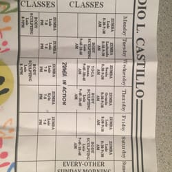 Studio L Castillo - Class schedule