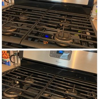 Maid in Vinings - Before and after kitchen stove - Home Cleaning Near Me Maid in Vinings - Before and after kitchen stove - Home Cleaning Near Me