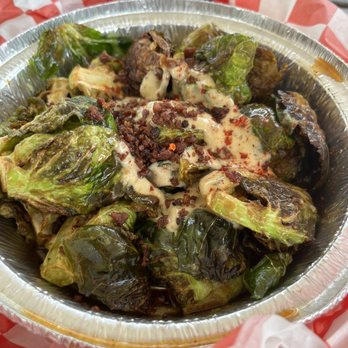 Slick's Burgers - Crispy Brussels Sprouts. Must try! - American Near Me - Chattanooga, Tennessee Slick's Burgers - Crispy Brussels Sprouts. Must try! - American Near Me - Chattanooga, Tennessee