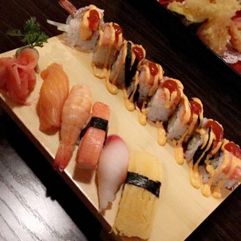 Sunny's Sushi - Mexican Orgasm Roll + 5 piece sushi. Delicious! - Sushi Bars Near Me - El Paso, Texas Sunny's Sushi - Mexican Orgasm Roll + 5 piece sushi. Delicious! - Sushi Bars Near Me - El Paso, Texas