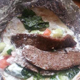 Gyro. Meat was kinda grody. Pita and veggies were good. Would not get it again. Gyro. Meat was kinda grody. Pita and veggies were good. Would not get it again.