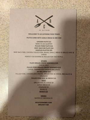 Menu photo 1 AR  Catering Lompoc, CA