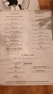 Menu photo 3 Las Sorrentinas Barcelona, B Menu photo 3 Las Sorrentinas Barcelona, B