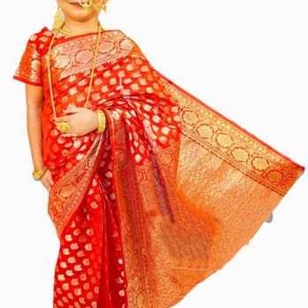 Tuli's Collection - Benarasi ready made kids saree - Children's Clothing Near Me - Dublin, California Tuli's Collection - Benarasi ready made kids saree - Children's Clothing Near Me - Dublin, California