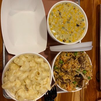 Blood Bros. BBQ - Mac & Cheese Roasted Creamed Corn brisket fried rice - Barbeque Near Me - Bellaire, Texas