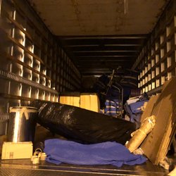Cross Country Movers - Sloppy loading job that they are supposedly judging cubic feet off of