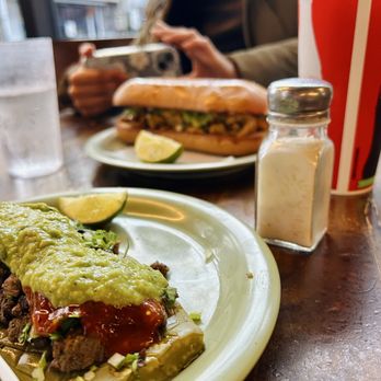 Tacos Chukis - prickled cactus with asada, horchata, and pollo torta sandwich - Mexican Near Me - Seattle, Washington Tacos Chukis - prickled cactus with asada, horchata, and pollo torta sandwich - Mexican Near Me - Seattle, Washington