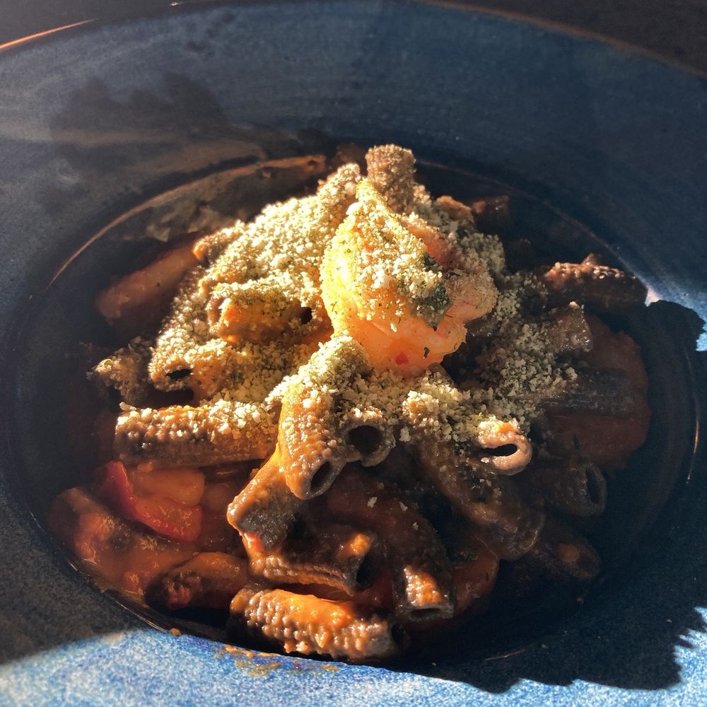 Pescada - Howse made squid ink pasta with shrimp. Extremely flavorful - Seafood Near Me - Scottsdale, Arizona Pescada - Howse made squid ink pasta with shrimp. Extremely flavorful - Seafood Near Me - Scottsdale, Arizona