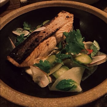 Octavia - Salmon with beautiful cooked to perfection skin. - New American Near Me - San Francisco, California Octavia - Salmon with beautiful cooked to perfection skin. - New American Near Me - San Francisco, California