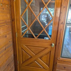 Pinetop Painter - This is a sample of Josh's work on our back door!