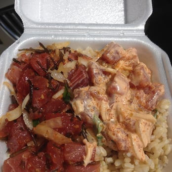 Ono Seafood - Half Hawaiian Half Spicy Ahi Poke [$7.50] - Seafood Near Me - Honolulu, Hawaii