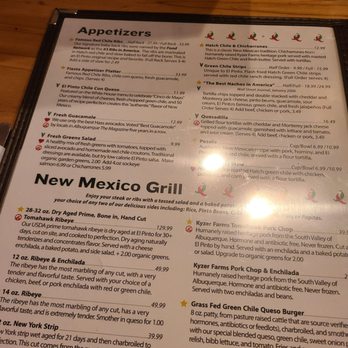 El Pinto - Menu - New Mexican Cuisine Near Me - Albuquerque, New Mexico