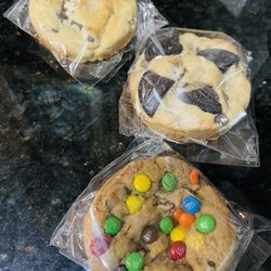 Kookie Momster - Top left clockwise: chocolate chip; oreo, M&M