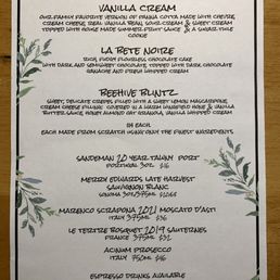 Dessert offerings