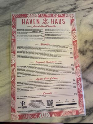Menu photo 2 Haven Haus Cafe La Verne, CA Menu photo 2 Haven Haus Cafe La Verne, CA