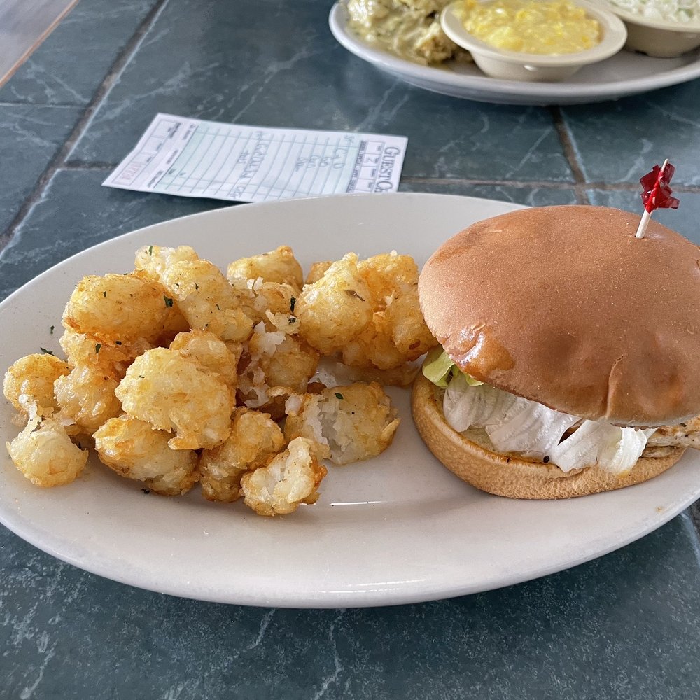 Chuckwagon Restaurant - Grilled Chicken Sandwich with Tots - Southern Near Me - Calhoun, Georgia