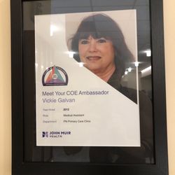 John Muir Medical Center - Picture in the waiting room: nurse for one of the doctors