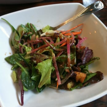 Plate 38 - Sharing the organic mixed green salad ... - New American Near Me - Pasadena, California Plate 38 - Sharing the organic mixed green salad ... - New American Near Me - Pasadena, California