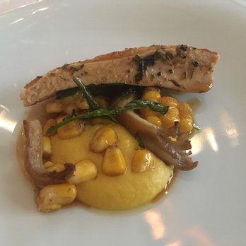 Saphyre Restaurant - Guinea fowl with corn purée and oyster mushrooms - British Near Me - Belfast, BFS