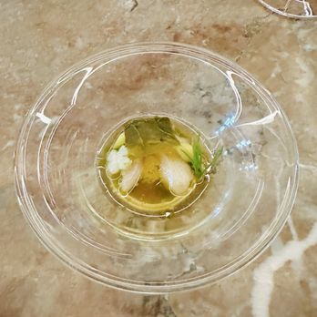 The Catbird Seat - Chilled razor clam broth, fresh kohlrabi and beets, peach leaf oil, peach vinegar, preserved horseradish leaf, razor clam - amazing - New American Near Me - Nashville, Tennessee The Catbird Seat - Chilled razor clam broth, fresh kohlrabi and beets, peach leaf oil, peach vinegar, preserved horseradish leaf, razor clam - amazing - New American Near Me - Nashville, Tennessee